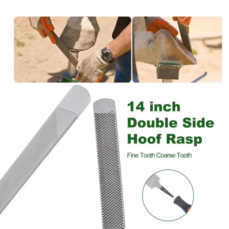 12PCS Farrier Tools Kit Includes Horse Hoof Nipper, Horseshoe Cutting Pliers, Hoof Nail Clincher, Goat Hoof Trimmers Shear, Hoof