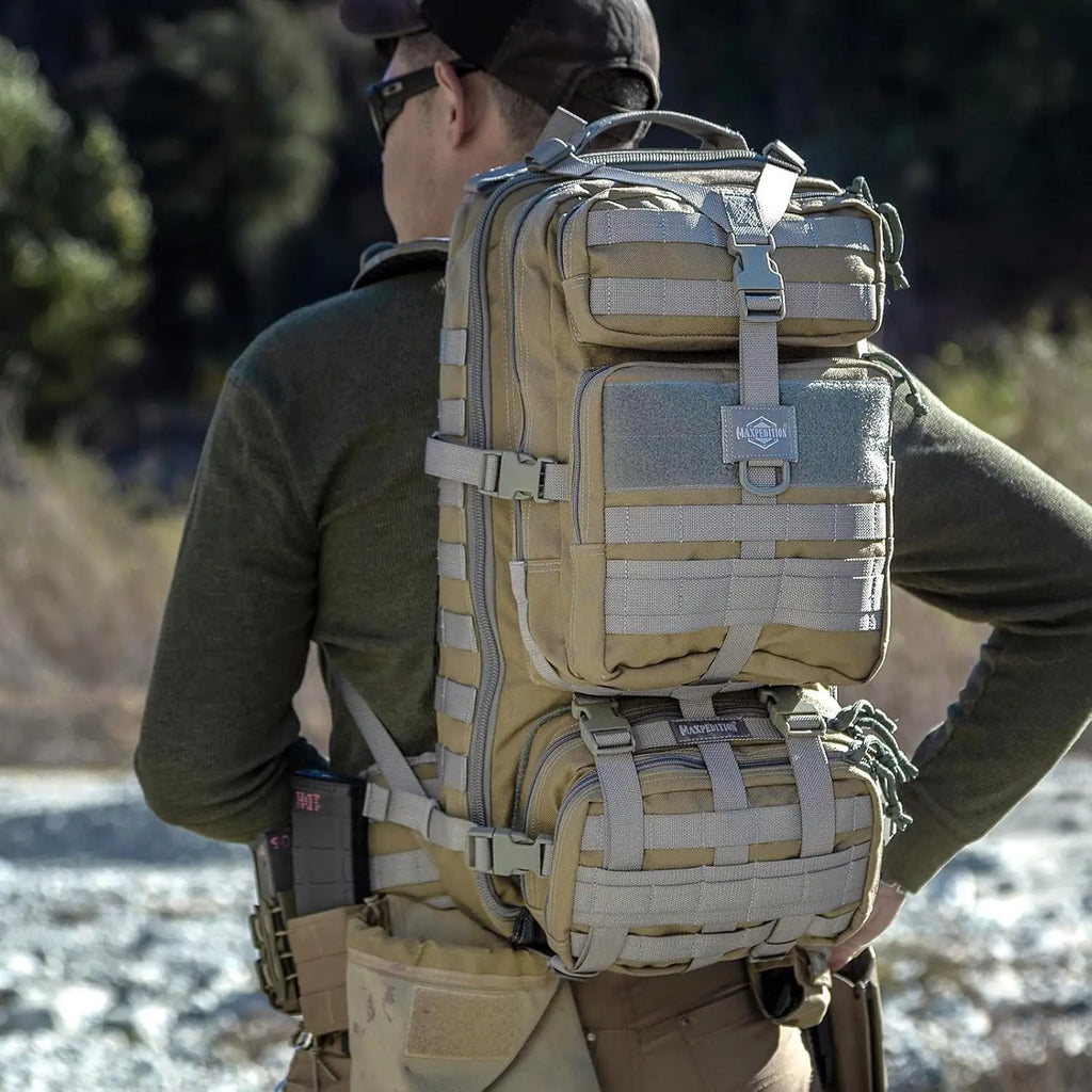 36L Tactical Backpack with Detachable Waist Pack, MOLLE Internal Frame Rucksack,MAXPEDITION Gyrfalcon Backpack (Khaki-Foliage)