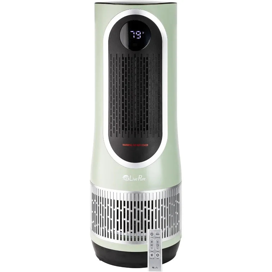 3-in-1 LP500 Clean Heat Air Purifier Electric Heater Oscillating Portable Heater with Dual Heat Settings and Advanced Air Filtr