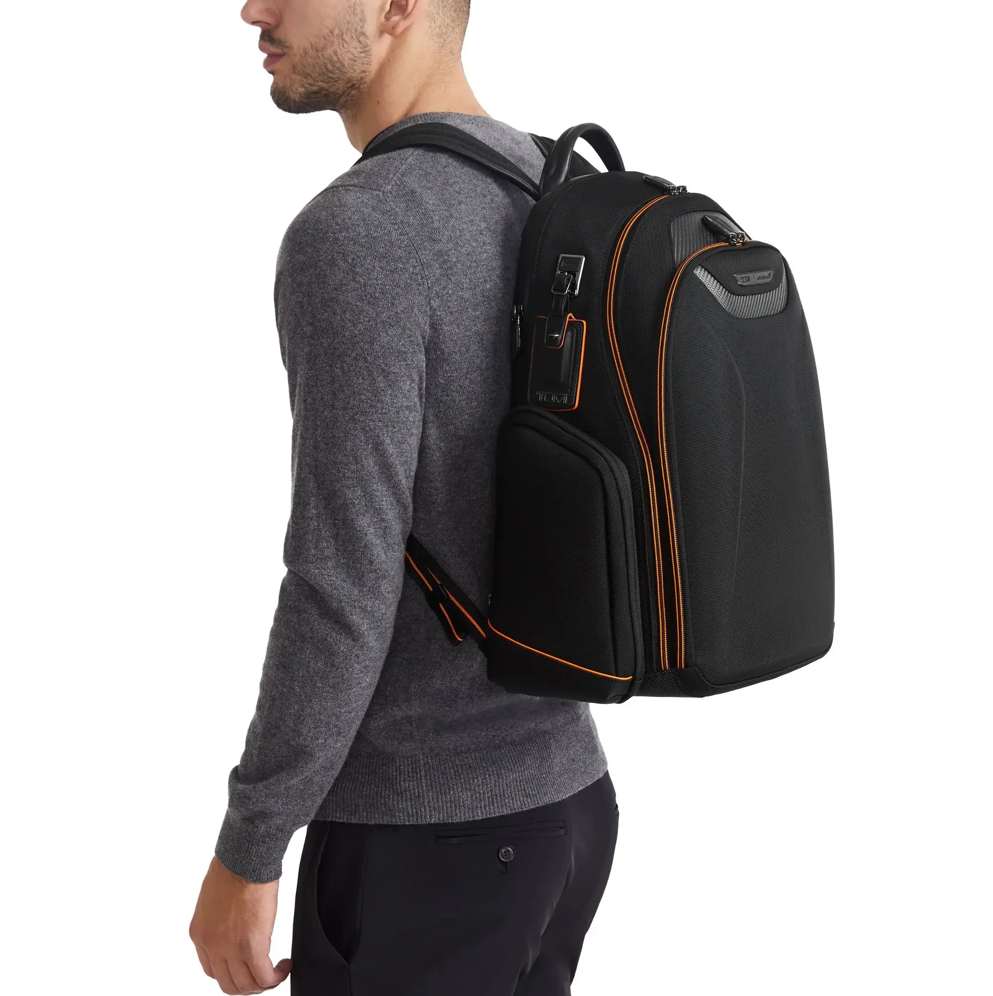 Fashion Black Men's Backpack Business Casual Computer Backpack Paddock Backpack