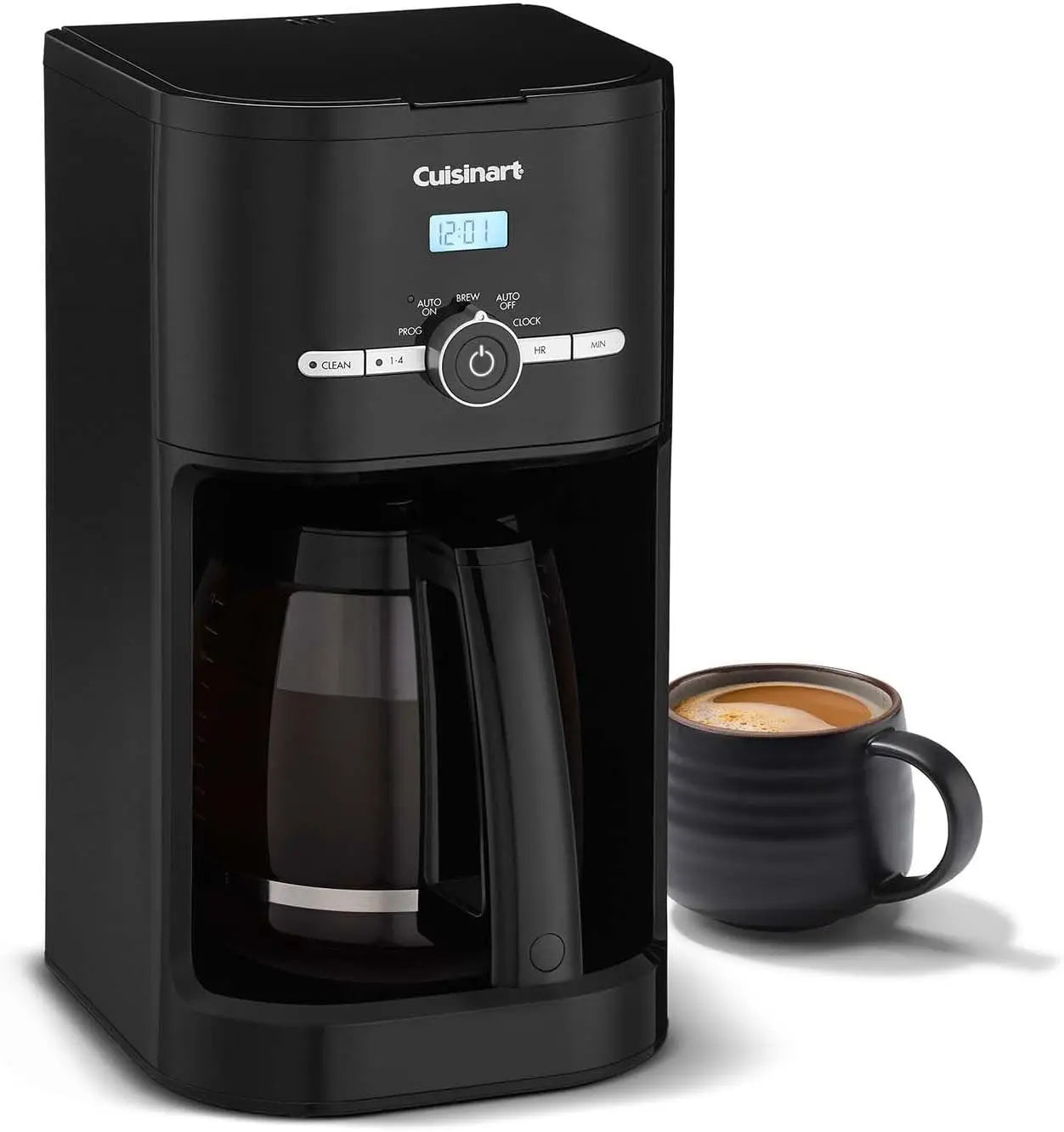 Premium 12-Cup Automatic Coffee Maker with Programmable Timer, Black, Energy-Efficient Design for Home or Office Use