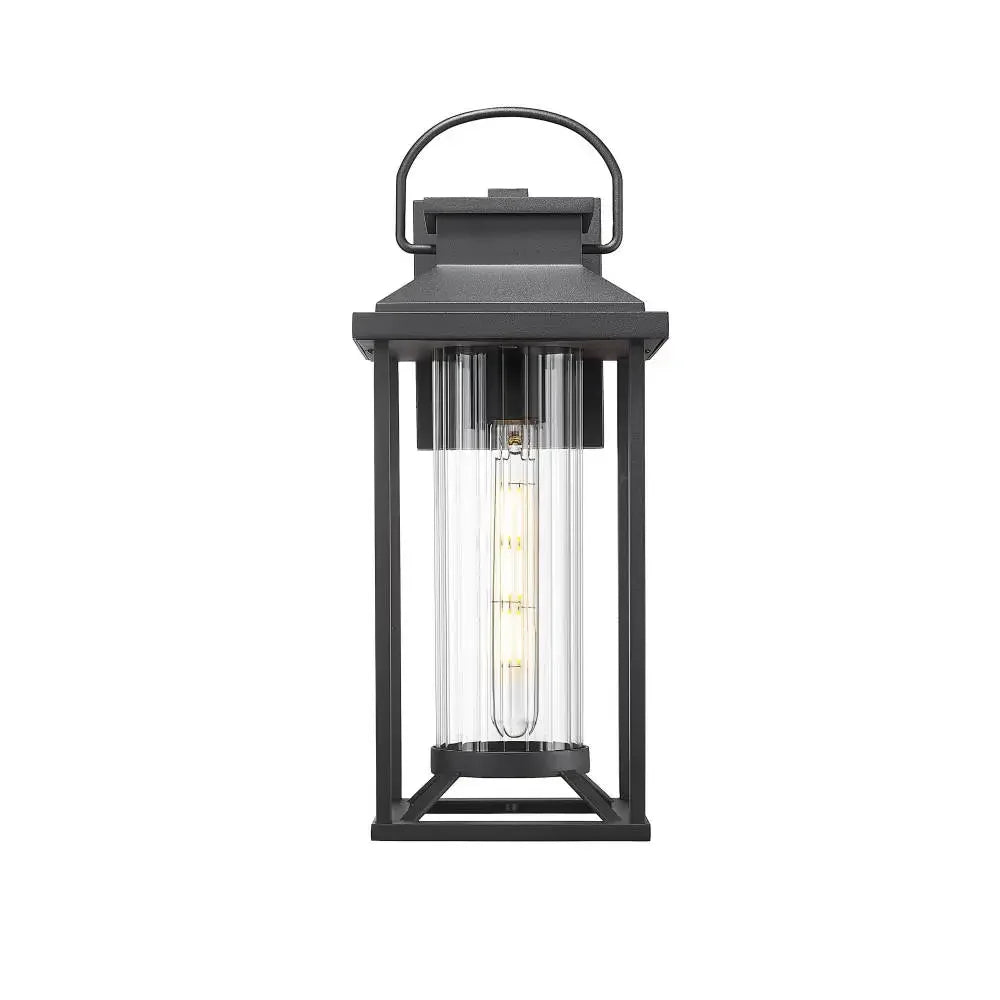 Outdoor Porch Lights Textured Black Exterior Lighting Fixtures Wall Mount Modern Outdoor Wall Sconce Lantern (2 Pack)