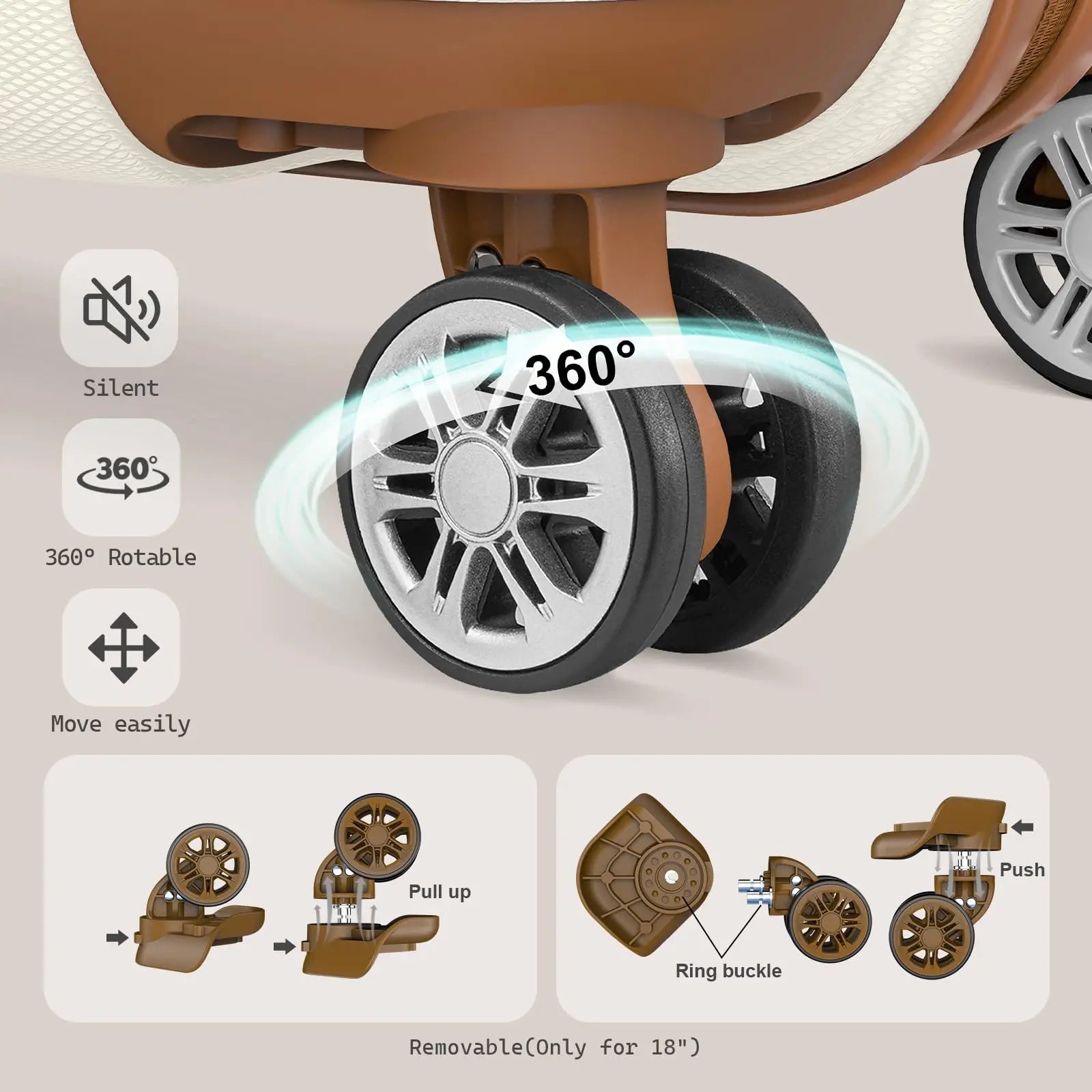 Melalenia 7-Piece Travel Luggage Set, Hard Shell Lightweight Durable Suitcase with Duffel Bag and Toiletry Bag, TSA Lock