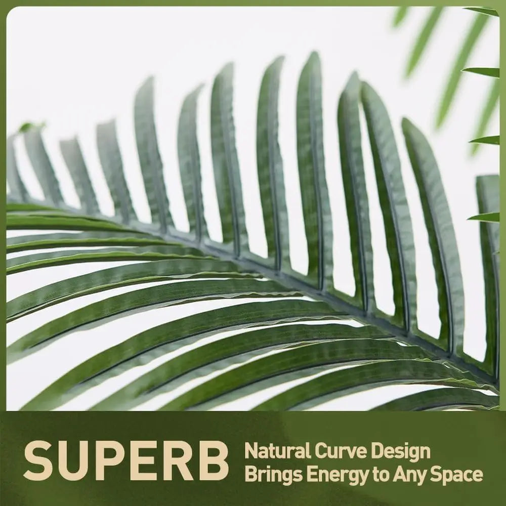 5FT Tall Fake Palm Trees with UV Resistant Leaves, Potted Faux Areca Palm Plant for Indoor Outdoor, Large Floor Plants for Home