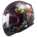 Helmets Rapid II Full Face Motorcycle Helmet Happy Dreams Gloss Black Large