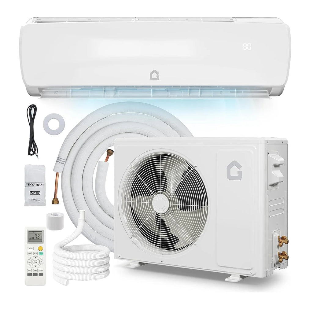 18000 BTU 19 SEER2 Ductless Mini Split Air Conditioner & Heat Pump 230V - 750-1250 sq ft Cooling Heating Dehumidifier 42dB