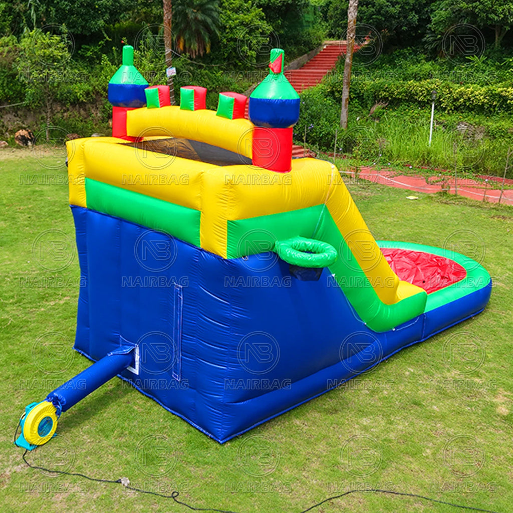 NAIRBAG Giant Commercial Pvc Inflatable Castle Bounce House Water Slide For Kids Party Children's Playground Water Game Wet Slid