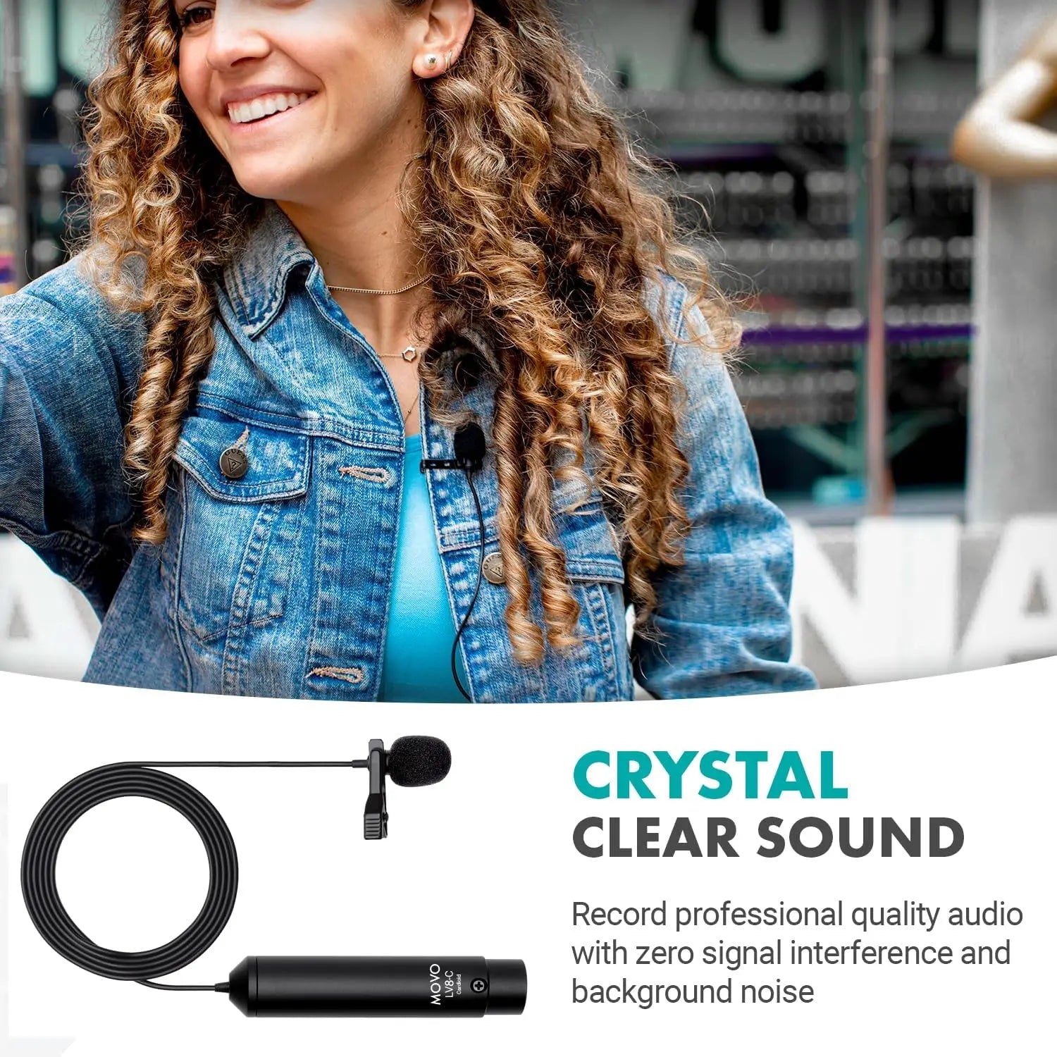 LV8-C XLR Lavalier Mic with 12mm Capsule, Cardioid Condenser Wired Microphone for Voice Recording - Includes Clip, Case