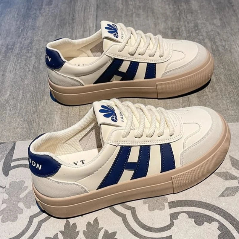 Casual Women's Sneaker Shoes Comfortable flat shoes zapatos de mujer Women's Vulcanize Shoes Design Round Toe Lace Up Sports