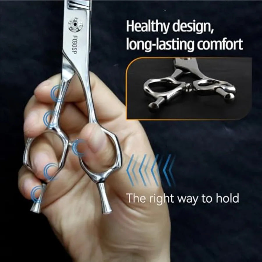 Professional 3D Curved Chunkers Dog Grooming Scissors 7.5in Magic Thinning Shears for Dogs Pet Cat Light Cutting Feel No Marks