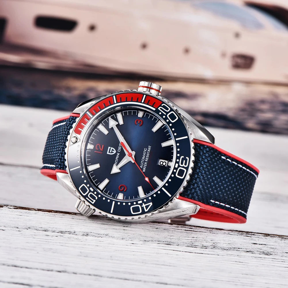 PAGANI DESIGN Sports Rubber Diving Watch Series Luxury Mechanical Automatic Watch Luminous Sapphire Top BrandWatch Reloj hombres