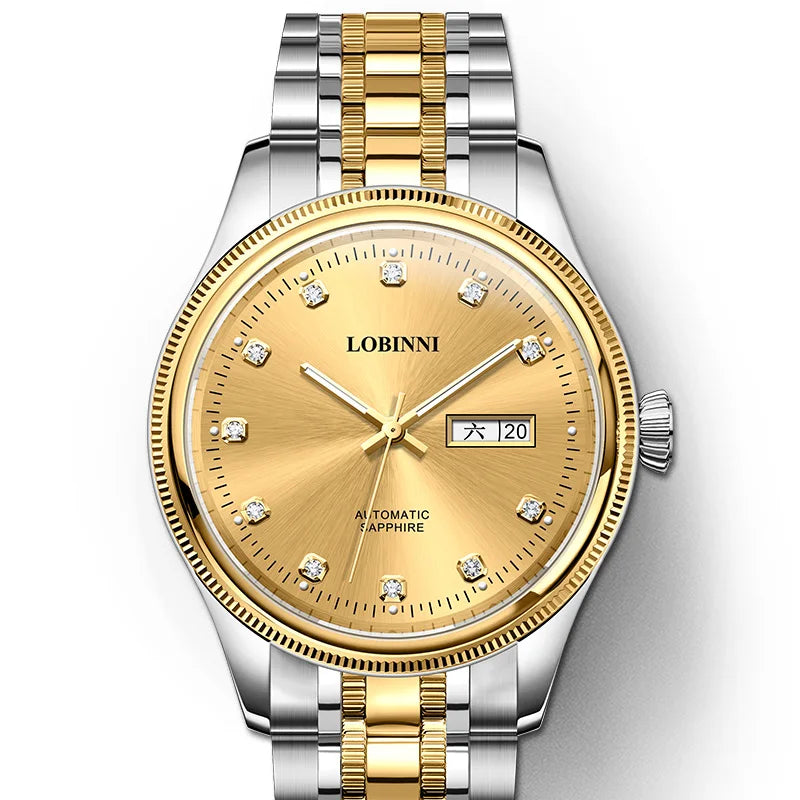 LOBINNI men's watches, skeletonized mechanical watches for men, skeletonized mechanical watches for men