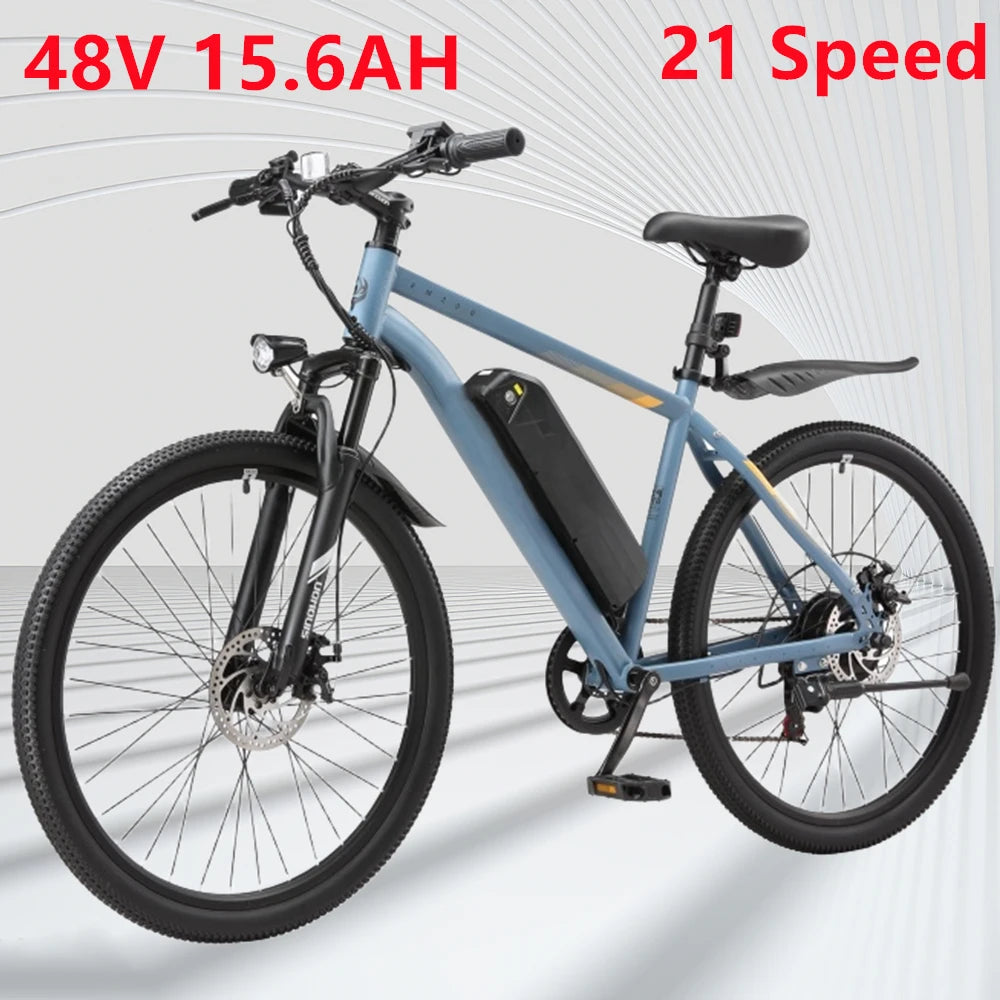 26" Electric Motorcycles Mountain E Bike for Adults, 700W Peak Motor Ebike 22Mph 38Miles 10.4AH 15.6AH Adults Electric Bicycle