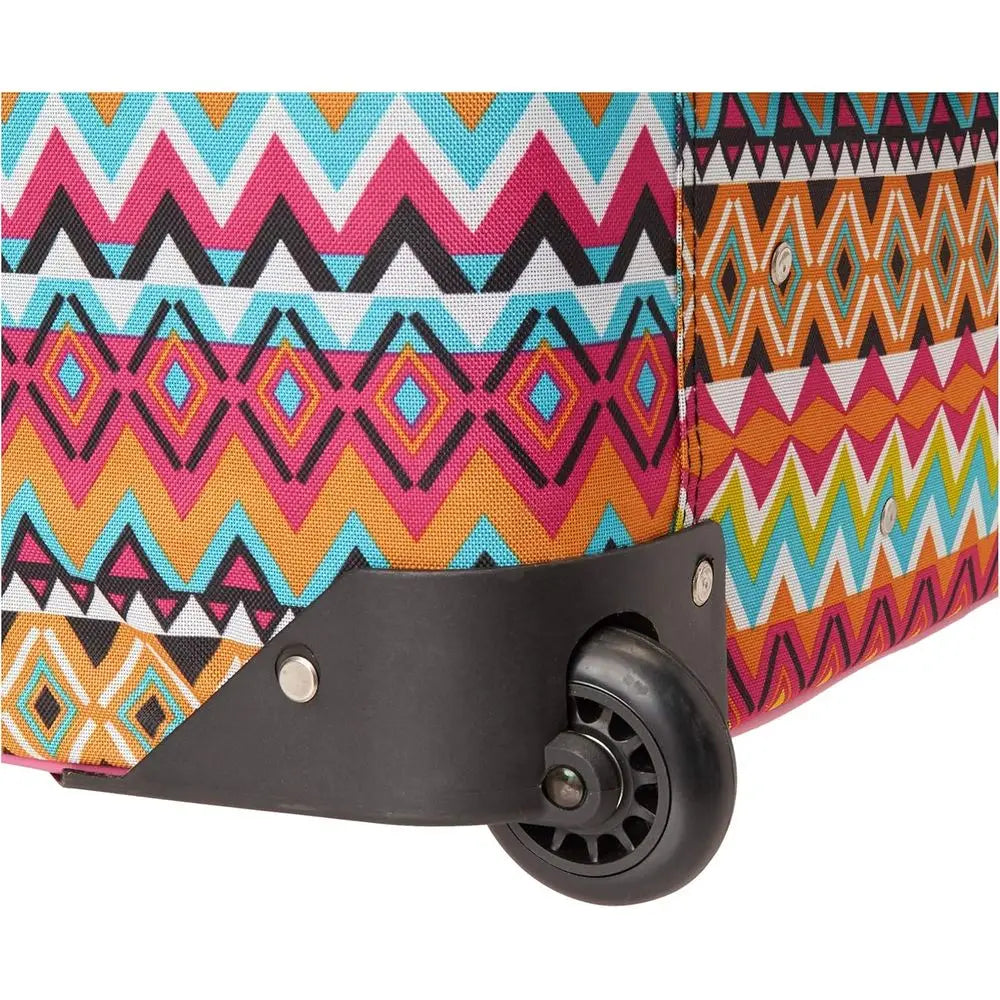 Tribal Design 4-Piece Luggage Set with Telescoping Handles: 14, 19, 24, 28 Softside Cases