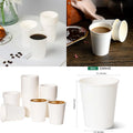 1000-Count 8oz Disposable White Paper Coffee Cups for Office Use