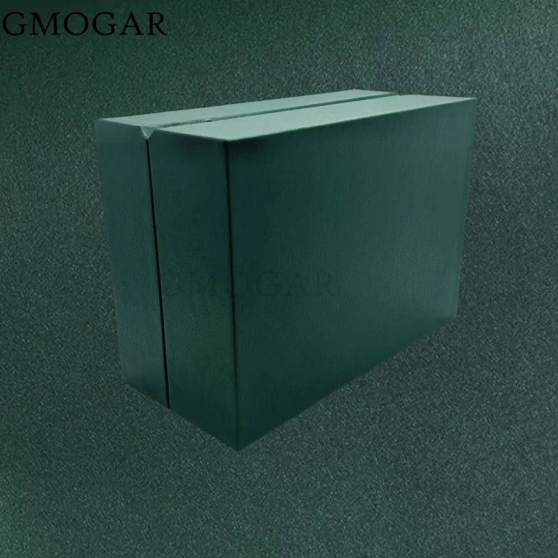 New Green Wooden Single Watch Display Case Bracelet Storage Organiser Box for Valentine Day Birthday Microfiber flannel No Logo