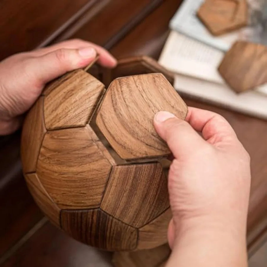 3D Wooden Soccer Puzzle Handmade DIY Football Puzzle Gift for World Cup Souvenirs Luxury Home Decoration Ball Ornaments Decor f