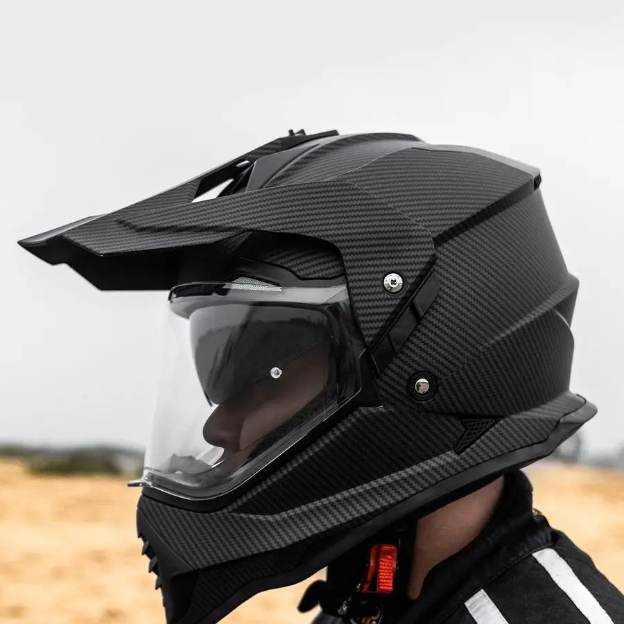 Dual Sport Adventure Motorcycle Helmet with Pinlock Compatible Sun Visor Snowmobile ATV Dirt Bike Off Road Casco Model WS902 Car