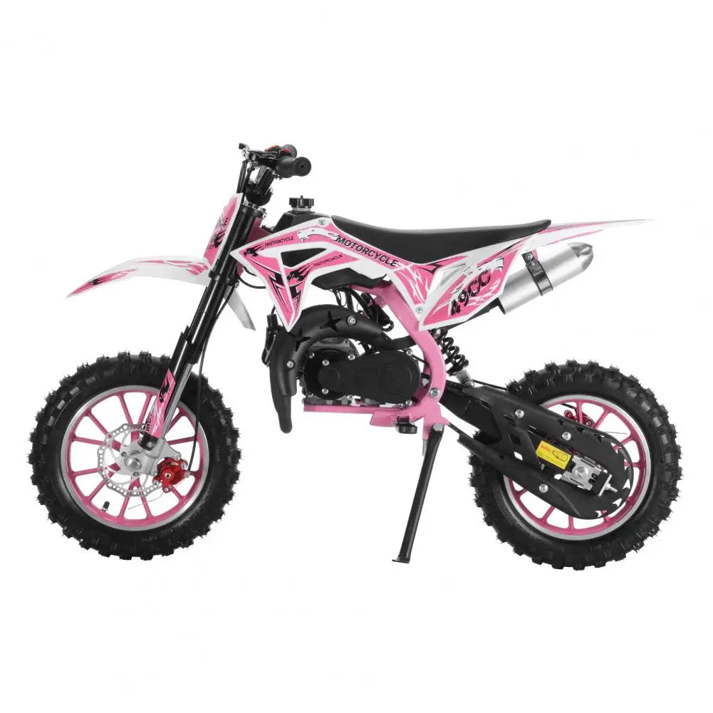 49cc 2-Stroke Kids Dirt Bike, Gas Power Motocross, Off Road Mini Motorcycle, Children Pocket Motorbike with Front Rear Disc Brak