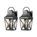 Outdoor Wall Lights Porch Lights Waterproof Outdoor Wall Sconce Exterior Light Fixture Matte Black with Clear Glass Shade