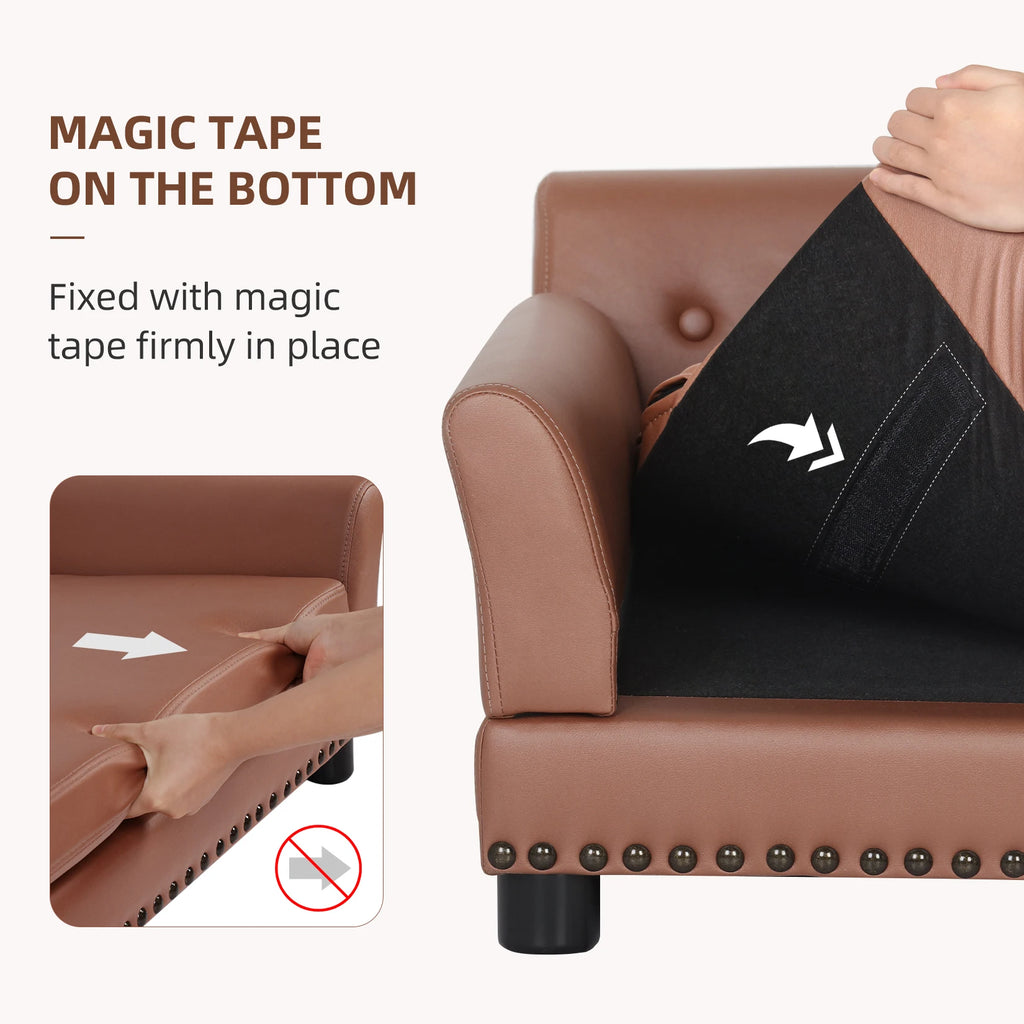 L-XL Luxury Raised Dog Sofa Couch Pet Bed Lounge for Extra Large Dogs with Removable Cushion Cover Pet Furniture