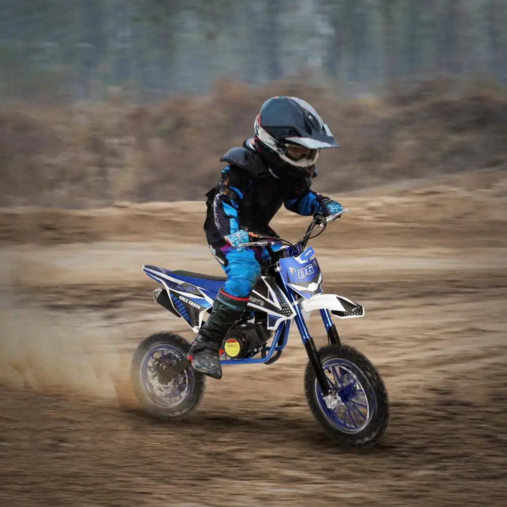 49cc 2-Stroke Kids Dirt Bike Beach Off Road Mini Motorcycle Gas Power Motocross Children Pocket Motorbike with Front Rear Disc