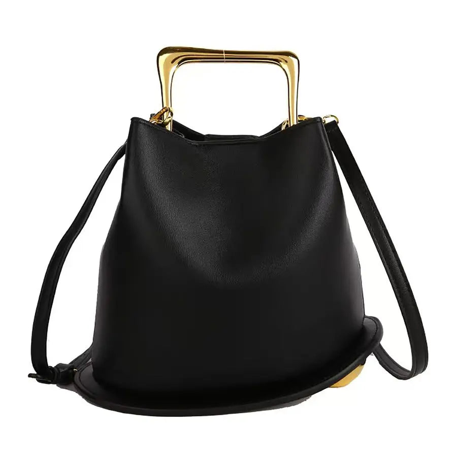 PU Leather Handbag Crossbody Shoulder Purse Top Handle Bucket Bag