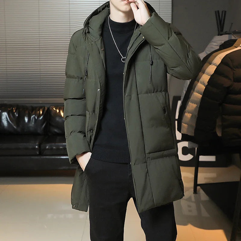 -30 Degrees Winter Hot Thicken Men's Down Jackets New Warm Parka Men Women Casual White Duck Down Coat Winter Snow Overcoat