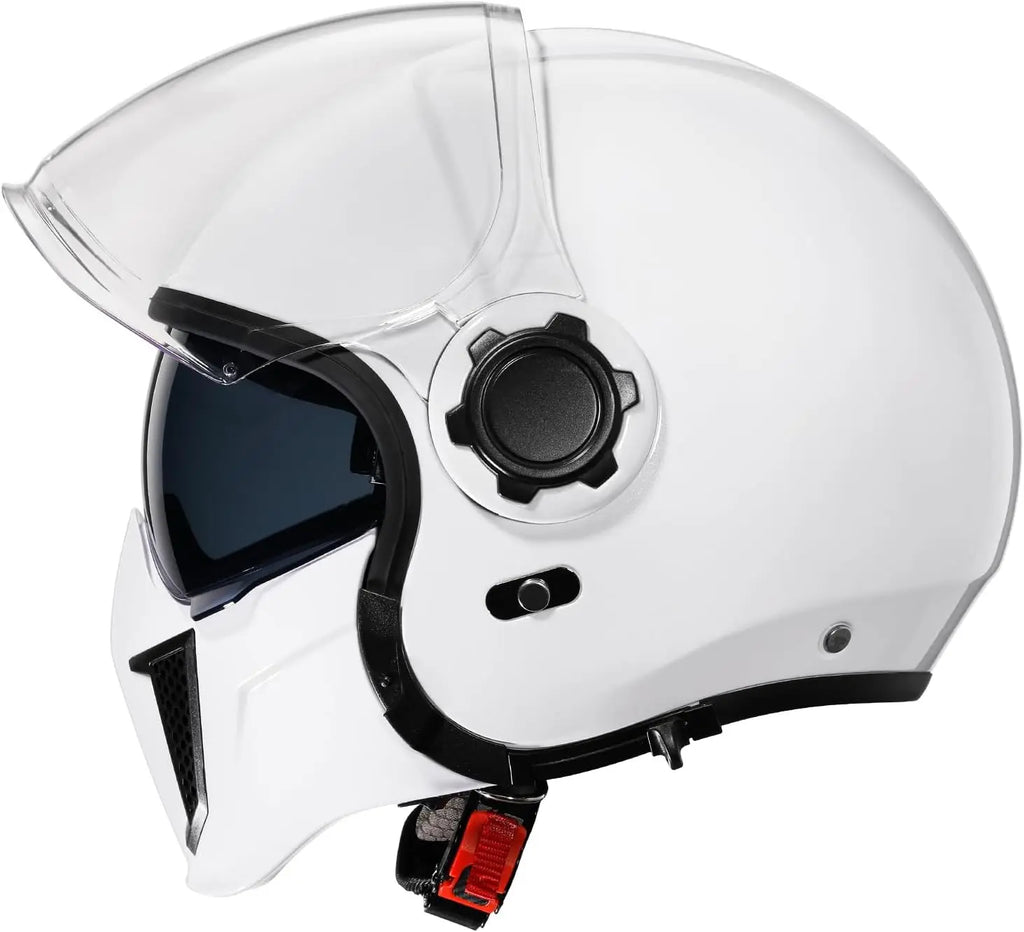 Full Face Motorcycle Helmets Off-Road Motocross Helmet for Men Women Dual Visor with Internal Tinted Sunshield Open Face 3/4 Adu