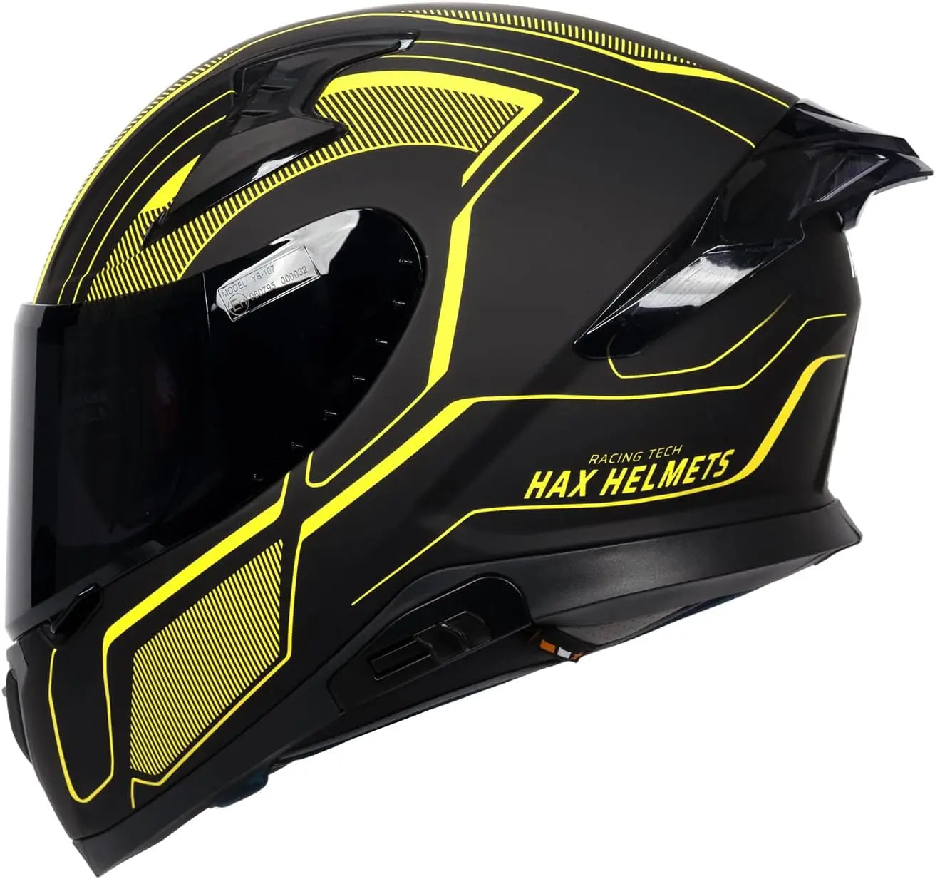 Full Face Motorcycle Helmet with Dual Rear Wing and Pinlock Ready DOT Approved-Lightweight and Durable Motorbike Street Bike Hel