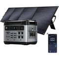 P2001 Plus 2400W Solar Generator with 200W Solar Panel, 2048Wh Solar power station, 1800W Fast Charging, Smart APP Charging