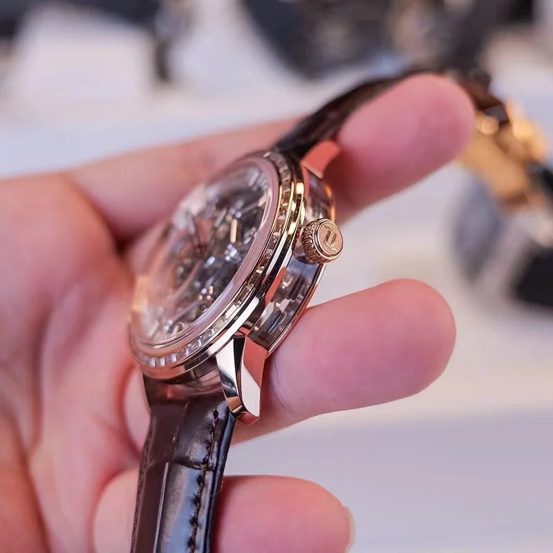 OBLVLO men's mechanical watch, luminous men's watch, classic business style men's fully automatic mechanical watch.