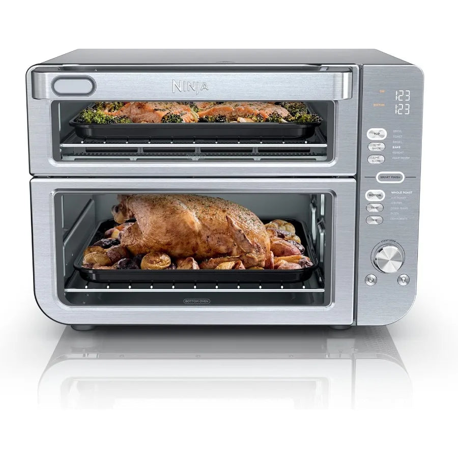 Air Fryer Toaster Oven Double Stack XL Countertop Oven with 12-in-1 Functions Designed for Cooking 4.5lb Chicken and 6lbs of Wi