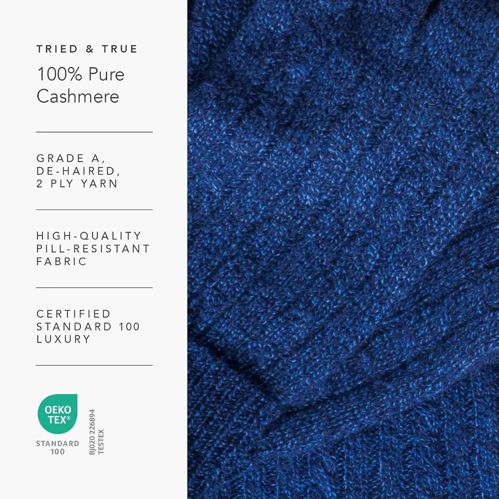 Luxurious Pure Cashmere Hat and Gloves Set for Women with Elegant Packaging