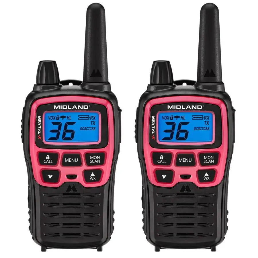 T71PNK XTALKER FRS Walkie Talkies with NOAA Weather Scan amp Alert Long Range TwoWay Radios 36 Channels, 121 Privacy Codes for C