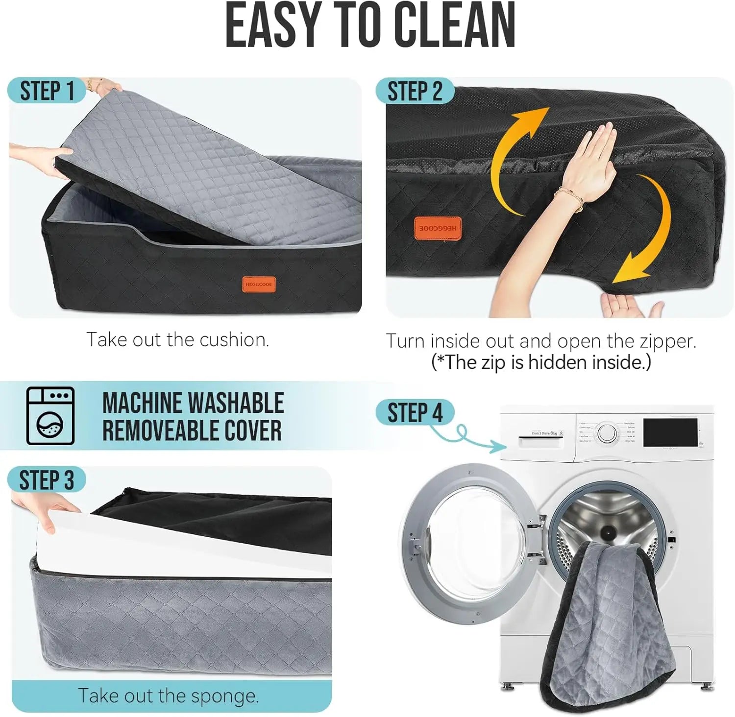 Large Dog Car Seat Under 100 lbs, Washable Pet Booster Seat with Storage Pocket & Seat Belt for Back Seat