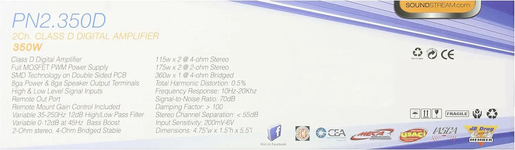 PN2.350D 350W 2-Channel Picasso Nano Class D Amplifier