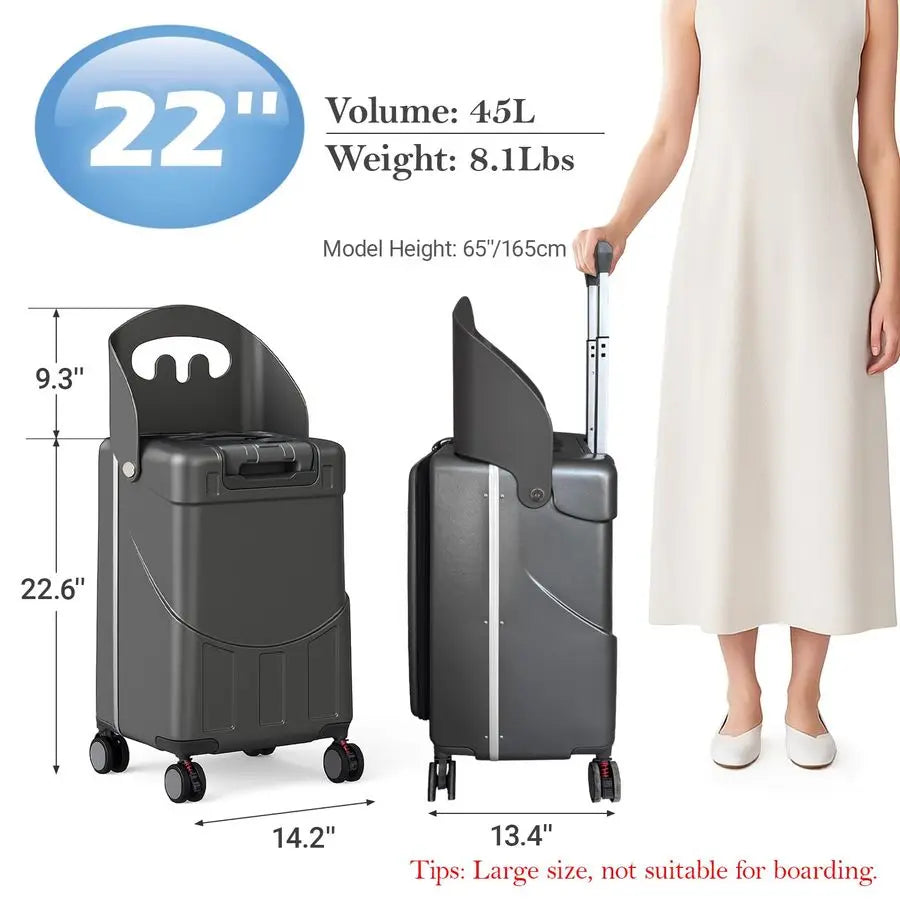 on Suitcase for Kids Lightweight Rolling Luggage with Wheels, Durable Design for Children Ages 38, Perfect for Travel