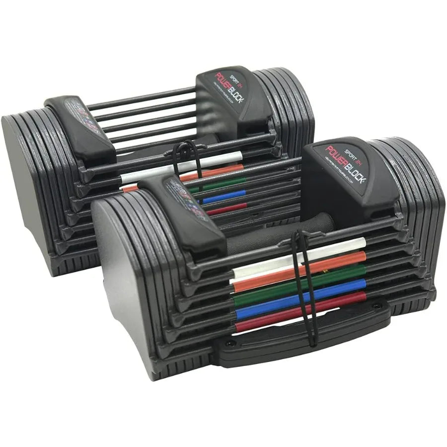 Sport 24 Adjustable Dumbbells, 3-24 lb. Durable Steel Build, Innovative At Home Workout Equipment, All-in-One Strength Training