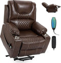 Power Lift Recliner Chair Sofa with Massage and Heat for Big and Tall Elderly,Infinite Positions,Single Motor,Cup ,Customized
