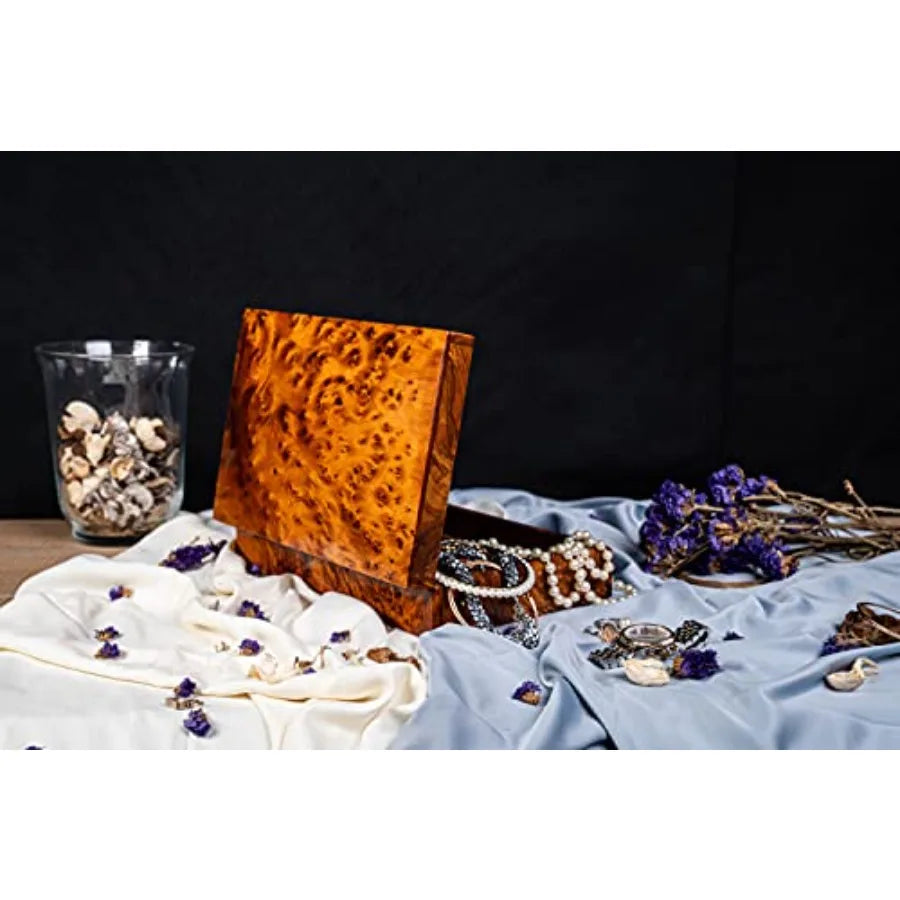 Hand Carved Wooden Multipurpose Keepsake Jewelry Decorative Art Box Storage Organizer Large wood BoxAntique (X-Large 2)