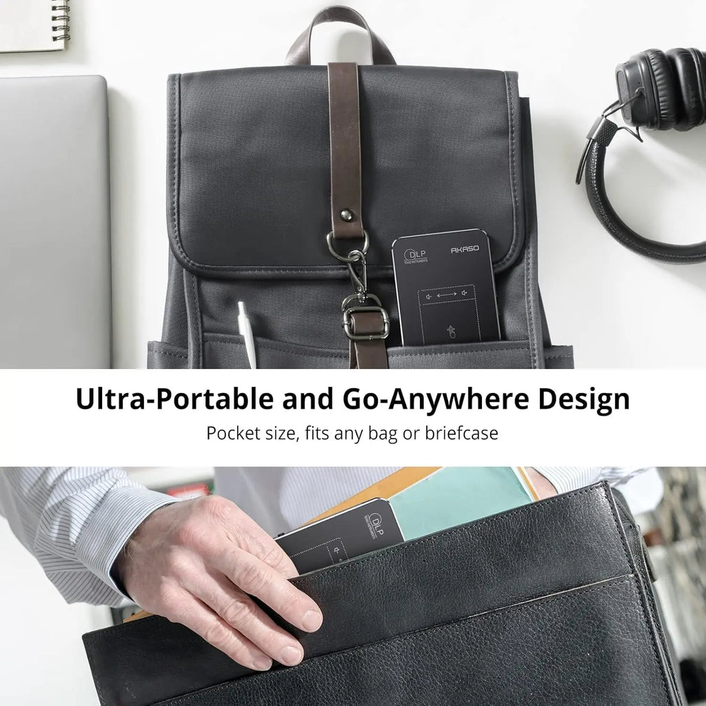 Mini WiFi Bluetooth Projector, 1080P DLP Portable with Built-in Battery Android System for Home Outdoor Movies