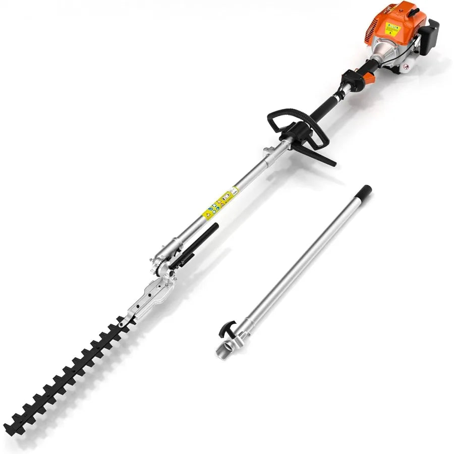 Gas Hedge Trimmer 2 Cycle 48cc Gas Powered Hedge Trimmer Brush Cutter Pole Saw with Extension Pole Garden Trimming Tools for Tr