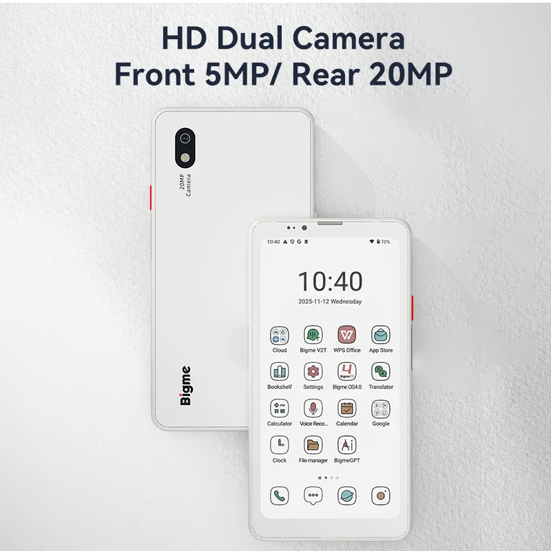 Bigme HiBreak Pro Color Display, 6.13'' E-ink E-Book Reader, Android 14, 8GB+256GB, 5MP/20MP Camera, Eye-Friendly E-Paper Reader