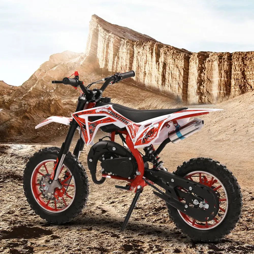 49cc 2-stroke off-road motorcycle, High performance mini motorcycle, equipped with brake system, and other safety devices