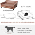 Heavy Duty Pet Sofa Large Raised Dog Bed Cushioned Sofa Softly Pet Cat Bed Puppy Sofa Couch Lounge Bed