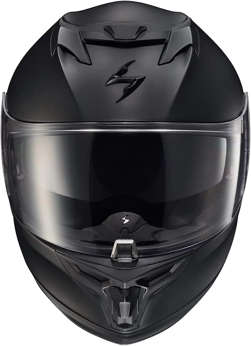 Full Face Touring Motorcycle Helmet with Bluetooth Ready Speaker Pockets DOT ECE Approved Solid (Matte Black-3X-Large)