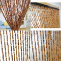 45-Strand Vibrant Bohemian Beaded Door Curtain, Wooden Bead Screen for Entrances, 36x79