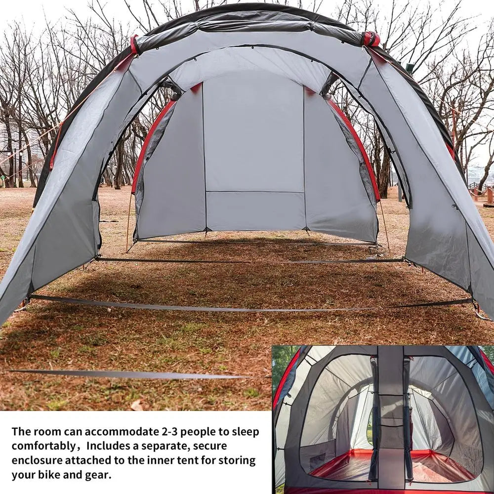 2-Person Waterproof Camping Tent for Motorcycles, Ideal for Hiking and Backpacking Adventures