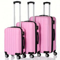 3Pcs Spinner Luggage Set Travel Rolling Suitcase Trolley Case 20/24/28 inch Pink